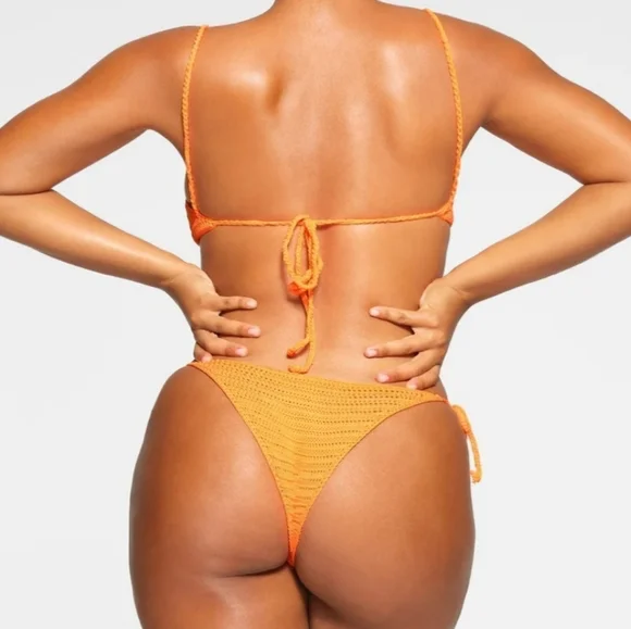 Skims Crochet Swim Scoop Bikini Top NWT MSRP $98 - Picture 3 of 16